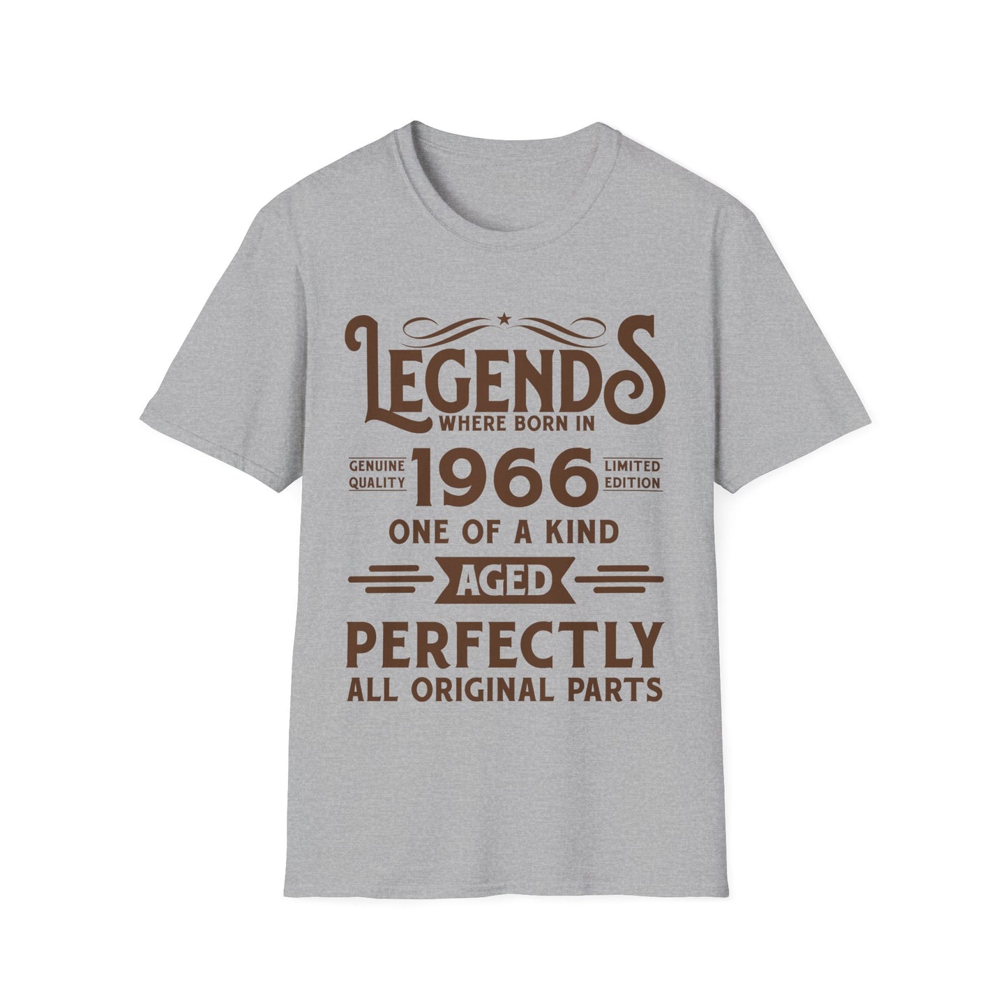 60th Birthday Tee 60 Years Old Vintage Legends Funny Born In 1966 T-Shirt For Men Women T-Shirt