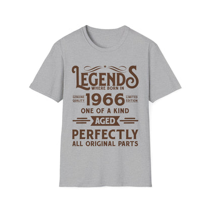 60th Birthday Tee 60 Years Old Vintage Legends Funny Born In 1966 T-Shirt For Men Women T-Shirt