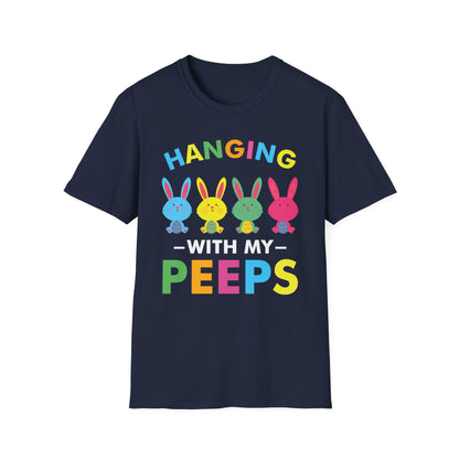 Funny Hangin with My Peeps Marshmallow Cute Happy Easter T-Shirt