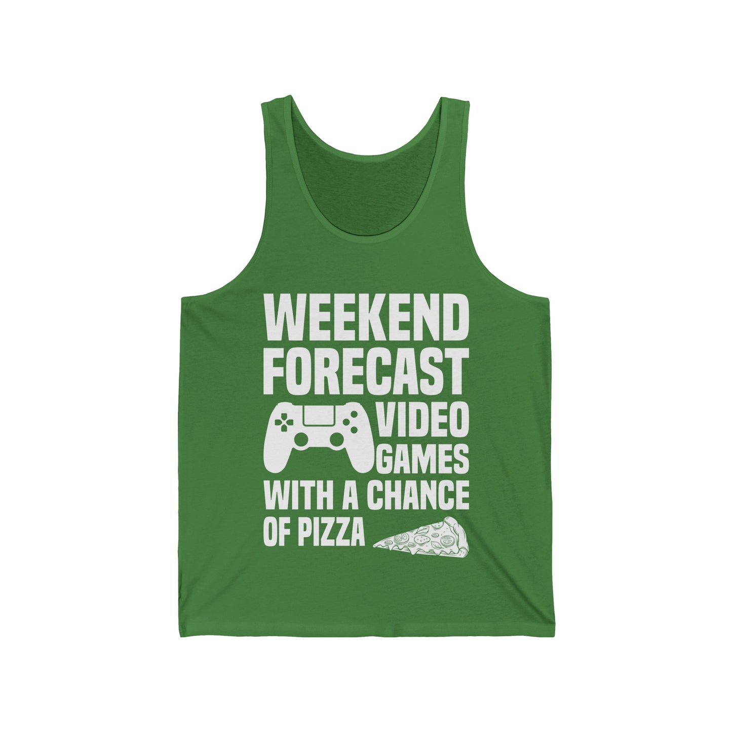 Funny Weekend Forecast Video Games and Pizza Gamer Gaming Tank Tops Men Women