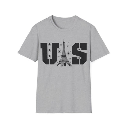 USA Eiffel Tower 2024 Summer Sports Patriotic Supporter T-Shirt For Men Women T-Shirt