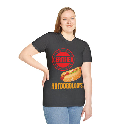 Certified Hotdogologist Hotdog Cool Sausage Hot Dog Lover T-Shirt For Men Women T-Shirt