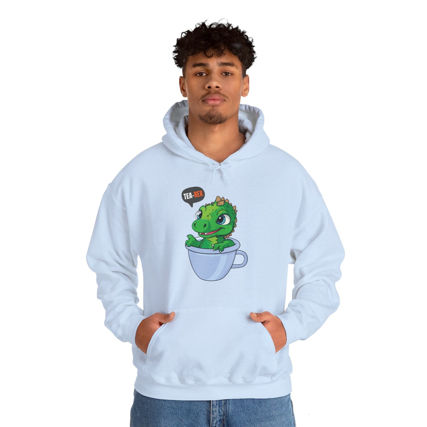 Tea-Rex In A Cup Cute T-Rex Dinosaur Kawaii Coffee Tea Funny Dino Pun Hoodie For Men Women Hoodie