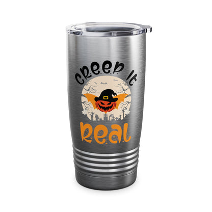 Funny Halloween Creep it Real Vintage Ghost Halloween Tumbler Men Women