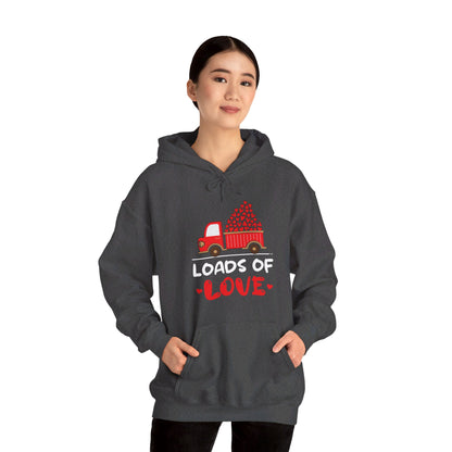 Funny Loads of Love Tractor Cute Valentines Day Truck Hoodie