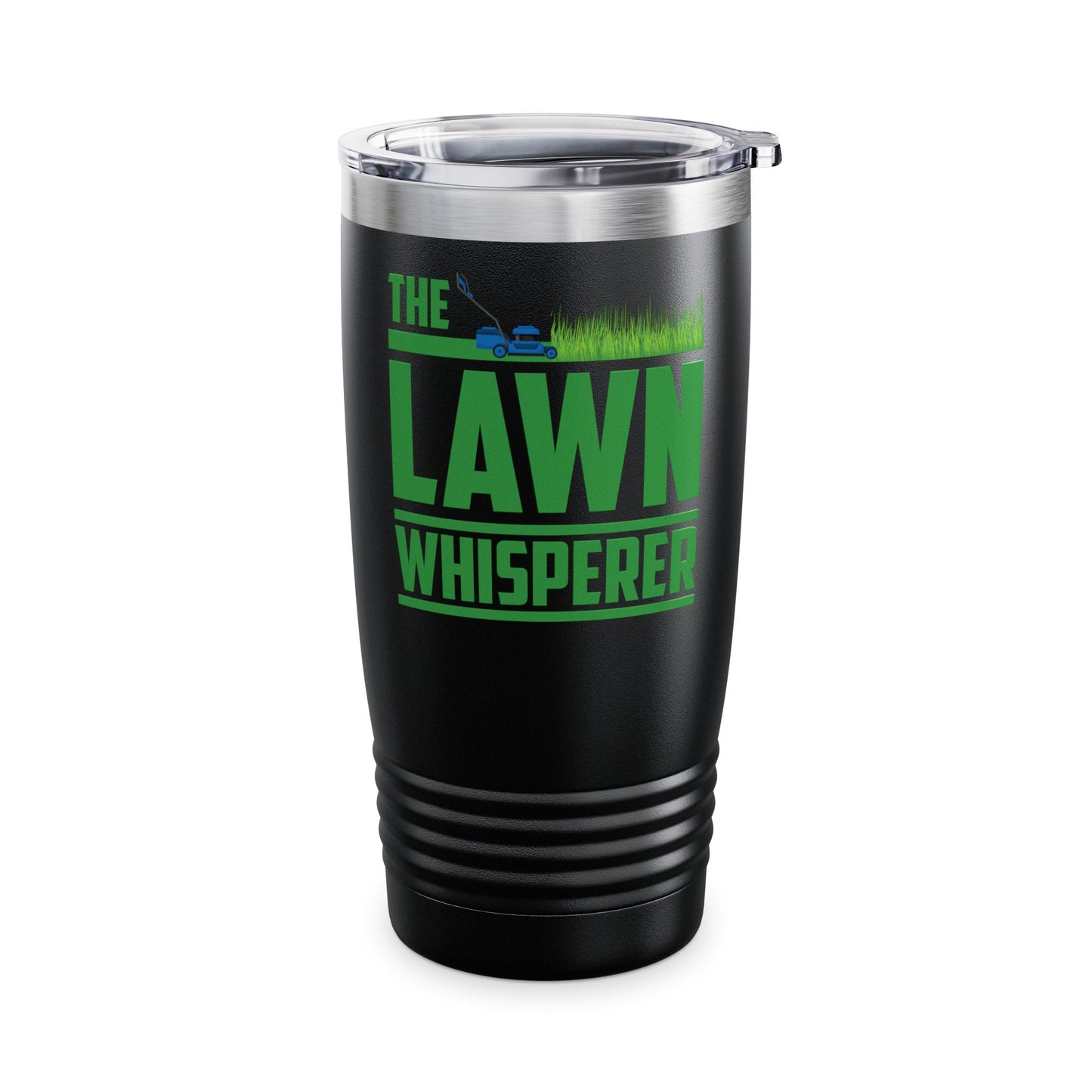 The Lawn Whisperer Funny Riding Mower Retro Mowing Dad Gift Ringneck Tumbler