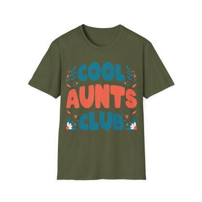 Cool Aunts Club Groovy Retro Smile Aunt Auntie Funny Mother's Day T-Shirt