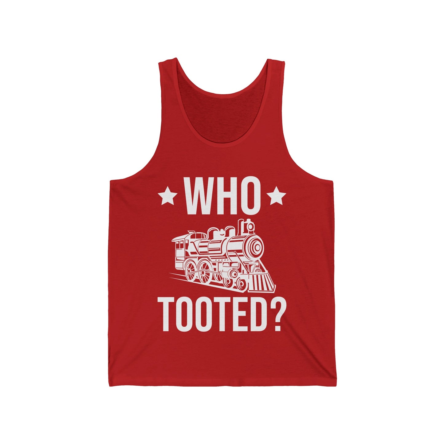 Who Tooted Funny Train Lovers Railroad Tank Tops For Men Women