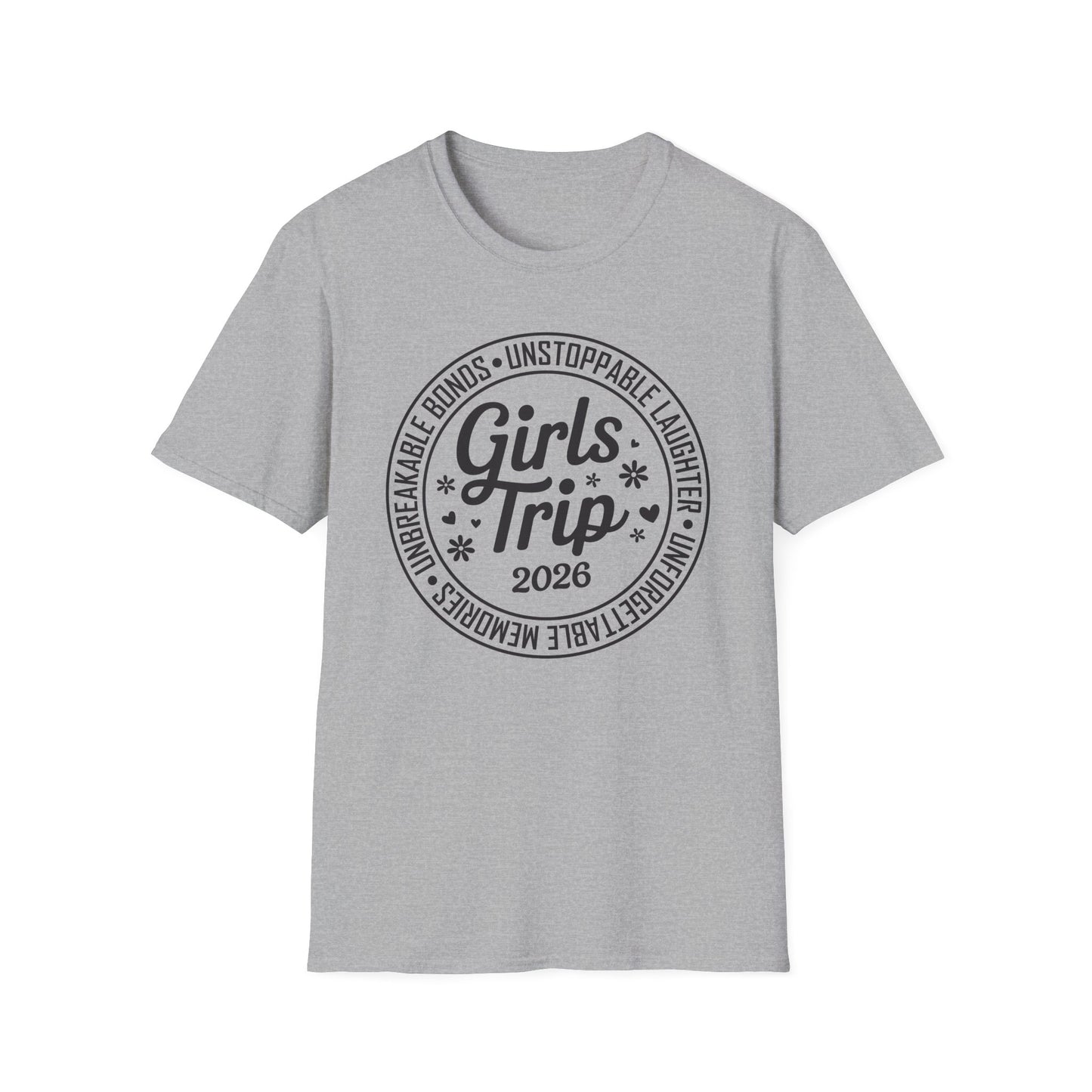 Funny Girls Trip 2026 Friends Weekend Sisters Vacation Matching T-Shirt For Women