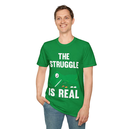 Funny The Struggle is Real T-Rex Dinosaur Sarcastic Sarcasm Tee T-Shirt Men Women