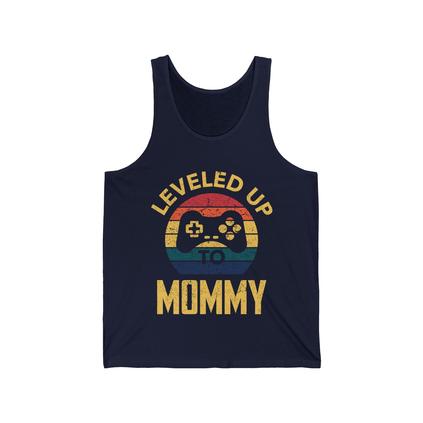 Funny Leveled Up to Mommy Mom Soon to be Mothers Day Gamer Gaming Tank Tops