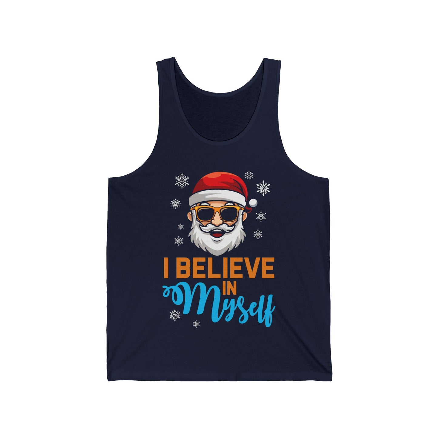 I Believe In Myself Santa Claus Funny Christmas Santa Xmas Tank Top