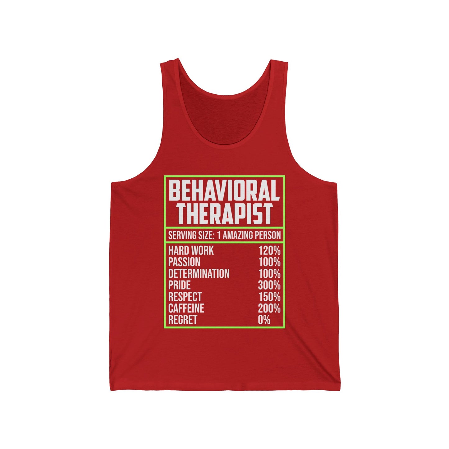 Behavioral Therapist Facts Analyst Behavior Tech SPED Teacher Autism  Tank Top