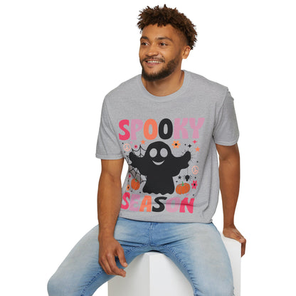 Groovy Spooky Season Cute Ghost Pumpkin Halloween T-Shirt For Men Women Kids