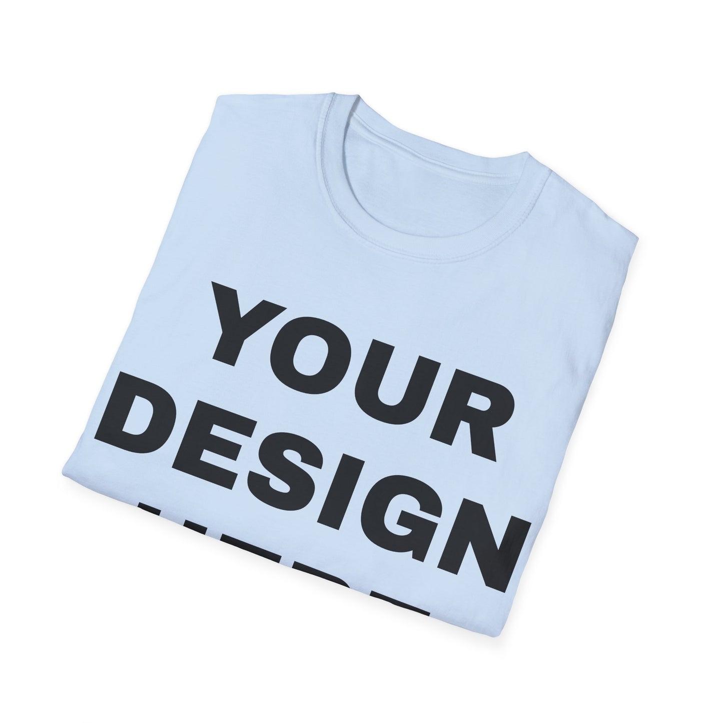 Custom Text Personalized Your Design on Unisex Softstyle T-Shirt