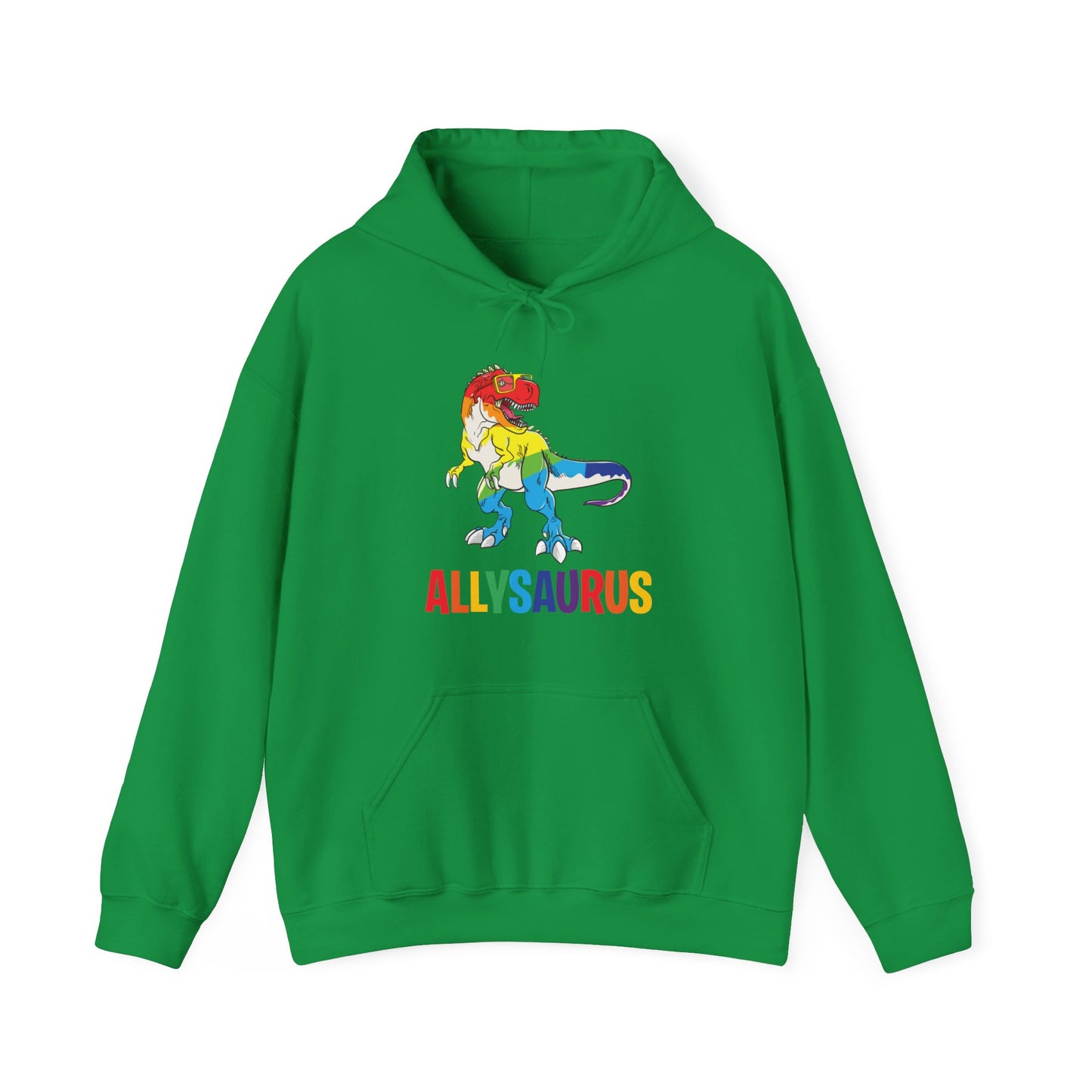 Allysaurus Dinosaur In Rainbow Flag For Ally LGBT Pride Gift Hoodie