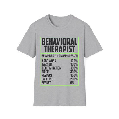 Behavioral Therapist Facts Analyst Behavior Tech SPED Teacher Autism T-Shirt