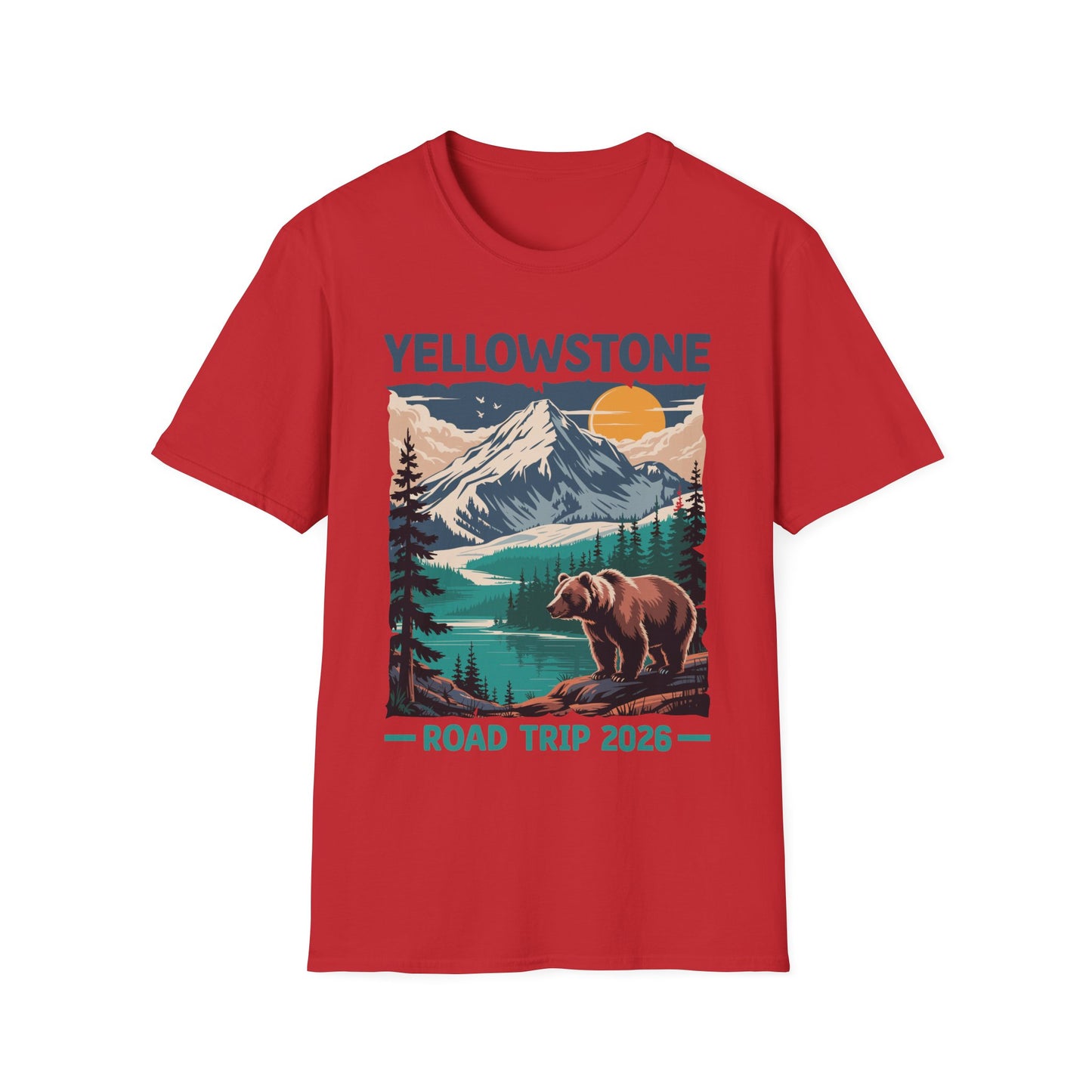 Yellowstone Road Trip 2026 Family National Park Outdoor T-Shirt For Men Women