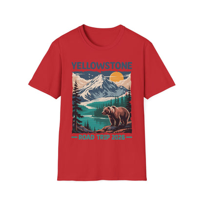 Yellowstone Road Trip 2026 Family National Park Outdoor T-Shirt For Men Women
