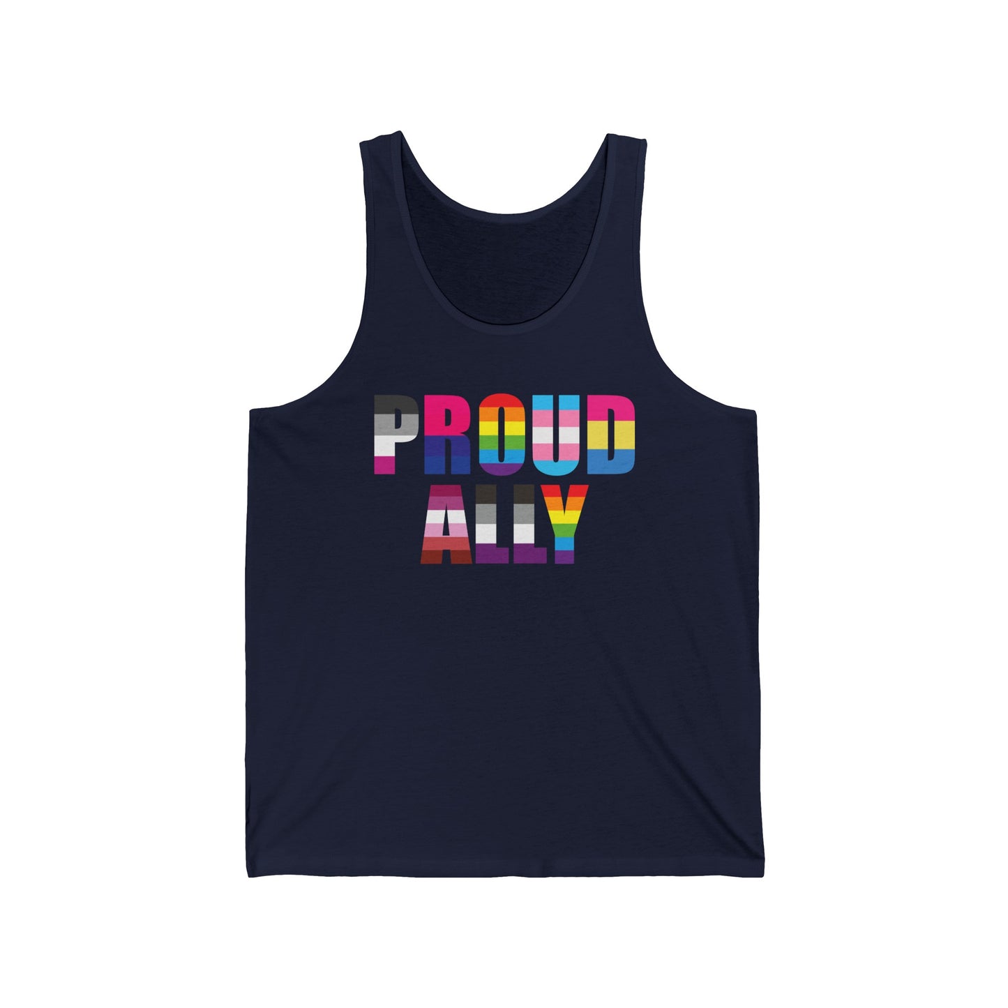 Proud Ally LGBTQ Gay Pride Equality Parade Retro Vintage Tank Top For Men Women