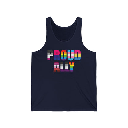 Proud Ally LGBTQ Gay Pride Equality Parade Retro Vintage Tank Top For Men Women