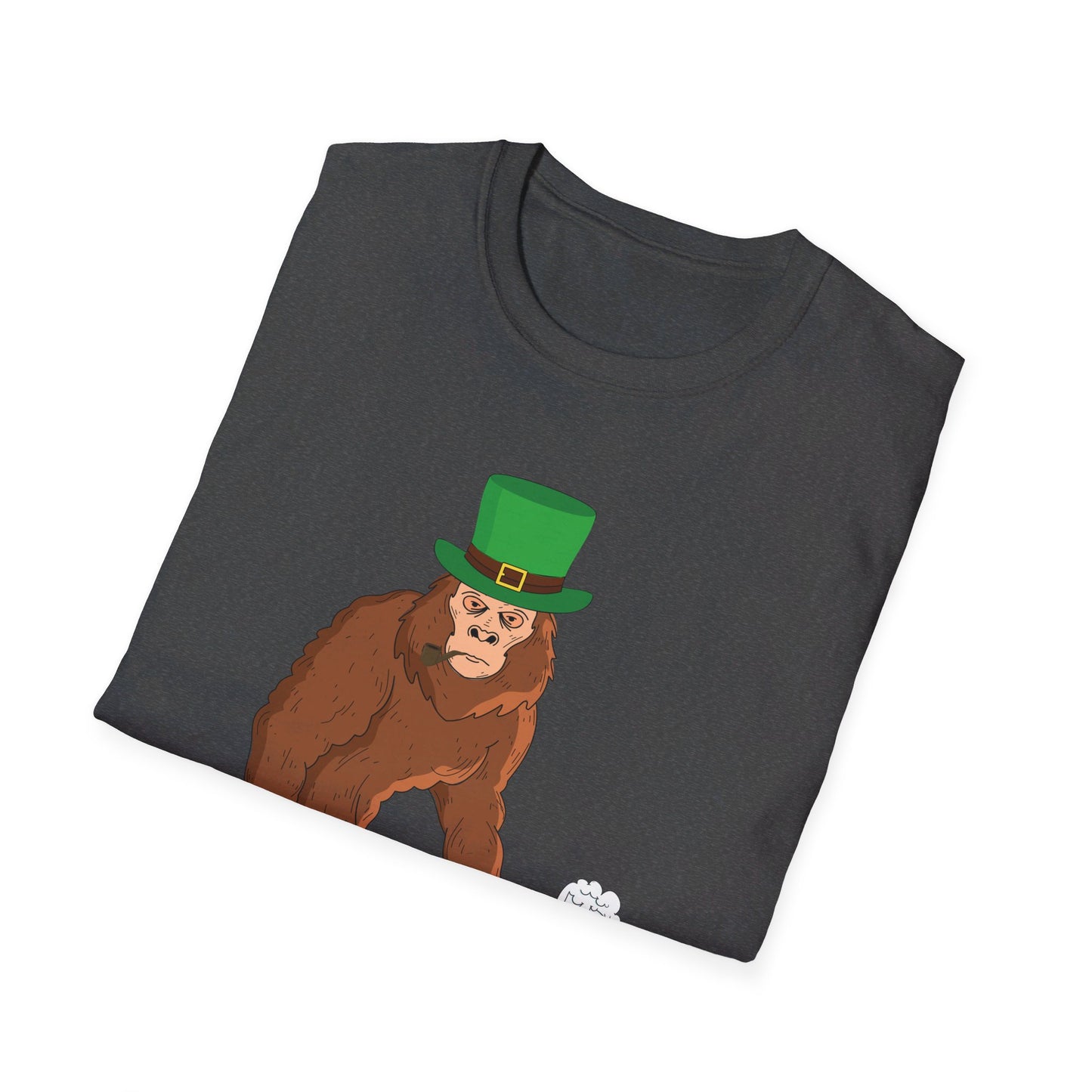 Funny Leprechaun Bigfoot St Patricks Day Sasquatch Irish Flag T-Shirt For Men Women T-Shirt