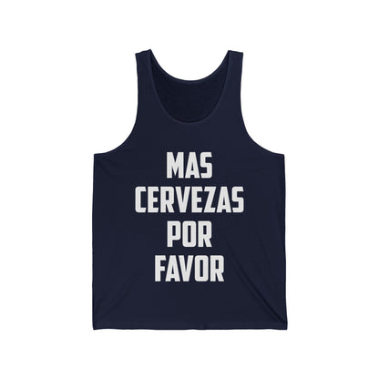 Funny Mas Cerveza Por Favor Mexican Drinking Spanish Beer Lover Gift Tank Tops For Men