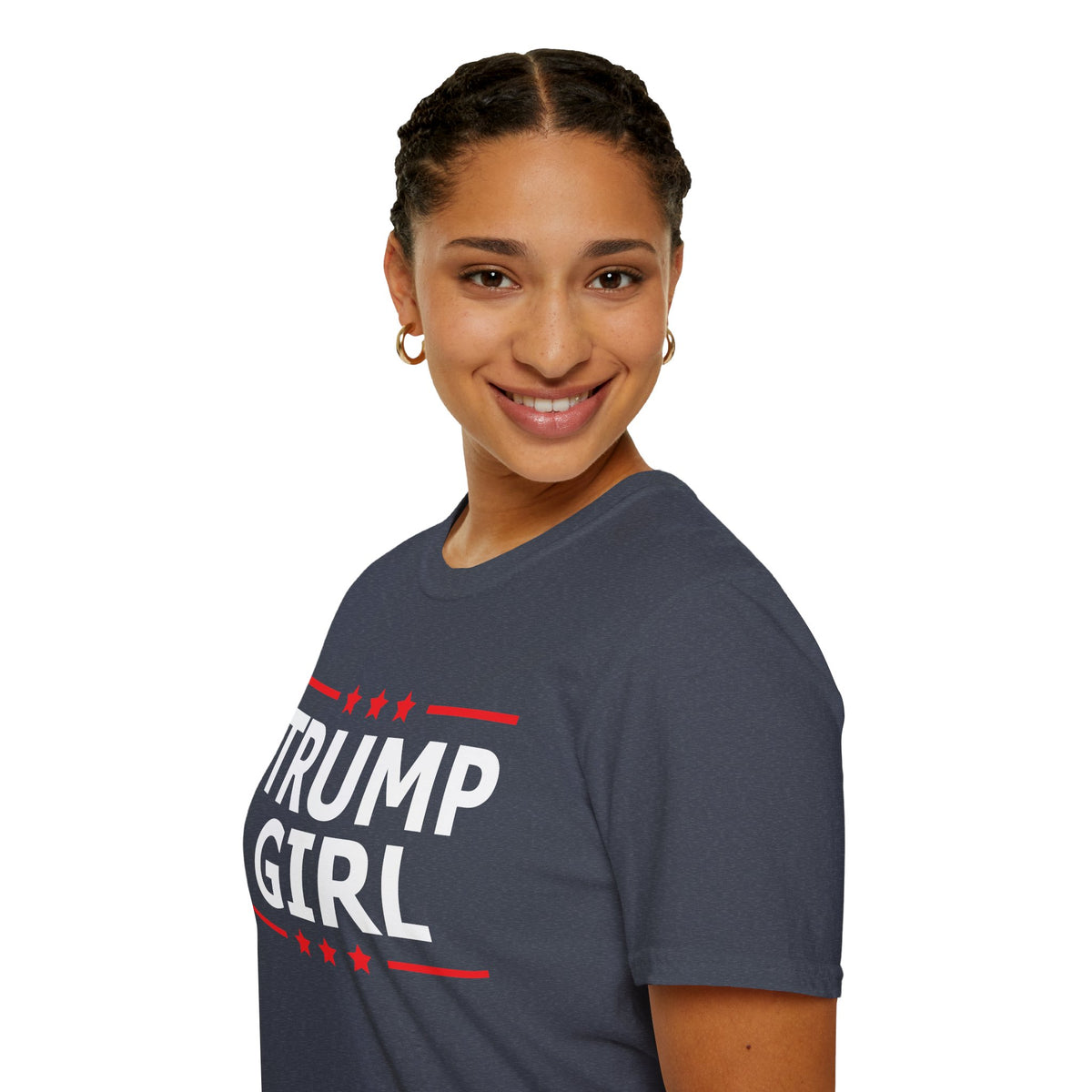 Cute Trump Girl Republican US Flag 2024 Vintage Vote T-Shirt