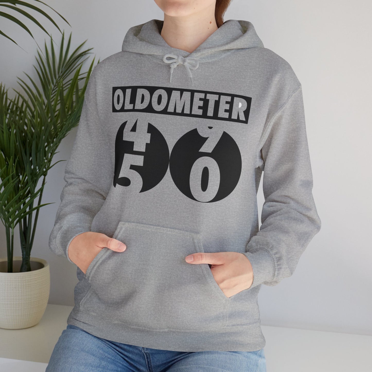 Funny Oldometer Odometer 50th Birthday Gift 50 yrs Old Joke Hoodie For Men Women Hoodie