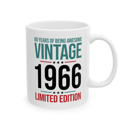 60 Year Old Gifts Vintage 1966 60 Years Awesome 60th Birthday Coffee Mug