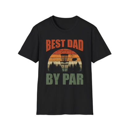 Mens Best Dad by Par Disc Golf Fathers Day Daddy Golf Lover T-Shirt