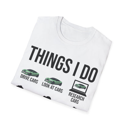 Things I Do In My Spare Time Funny Car Enthusiast Car Lover T-Shirt Men Women