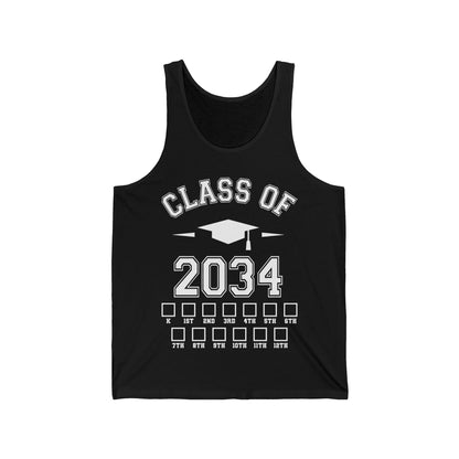 Funny Class of 2034 Checklist Grow with Me Kindergarten First Day Graduation