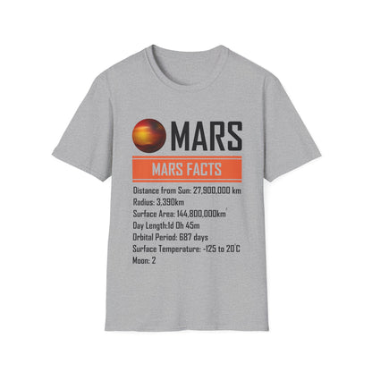Mars Facts About Mars Planet Space Lover T-Shirt Men Women