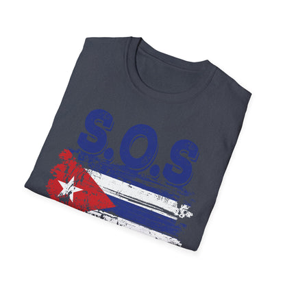 SOS Cuba Cuban Flag Shirt Man Cuban T-Shirt for Men Women