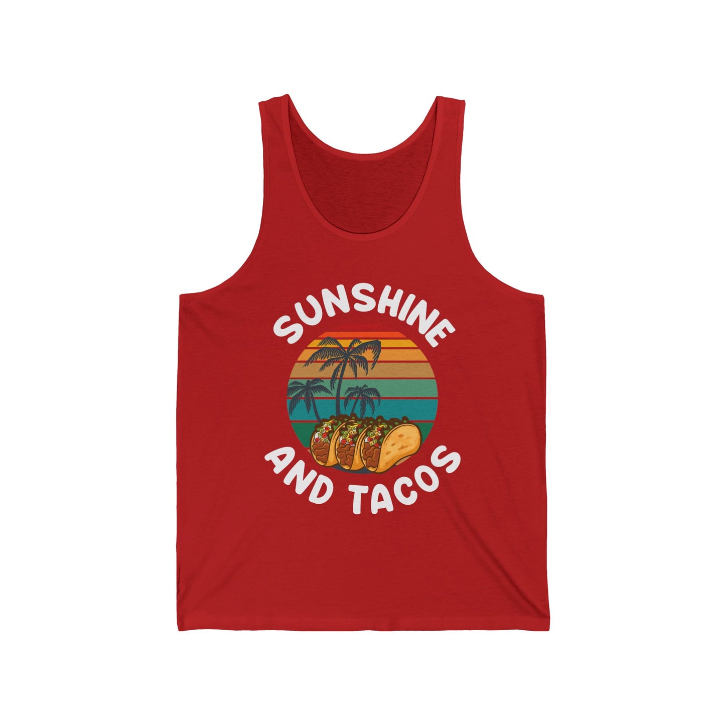 Sunshine And Tacos Taco Lovers Foodie Food Beach Tank Top Men Women