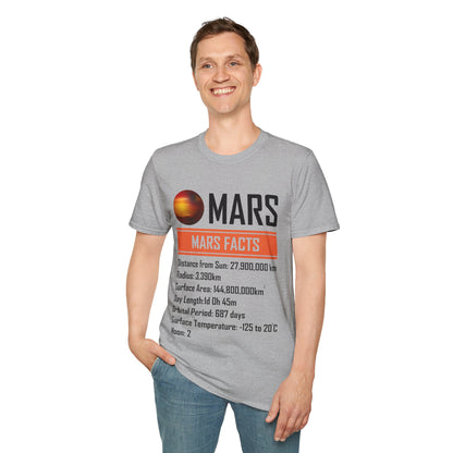 Mars Facts About Mars Planet Space Lover T-Shirt Men Women