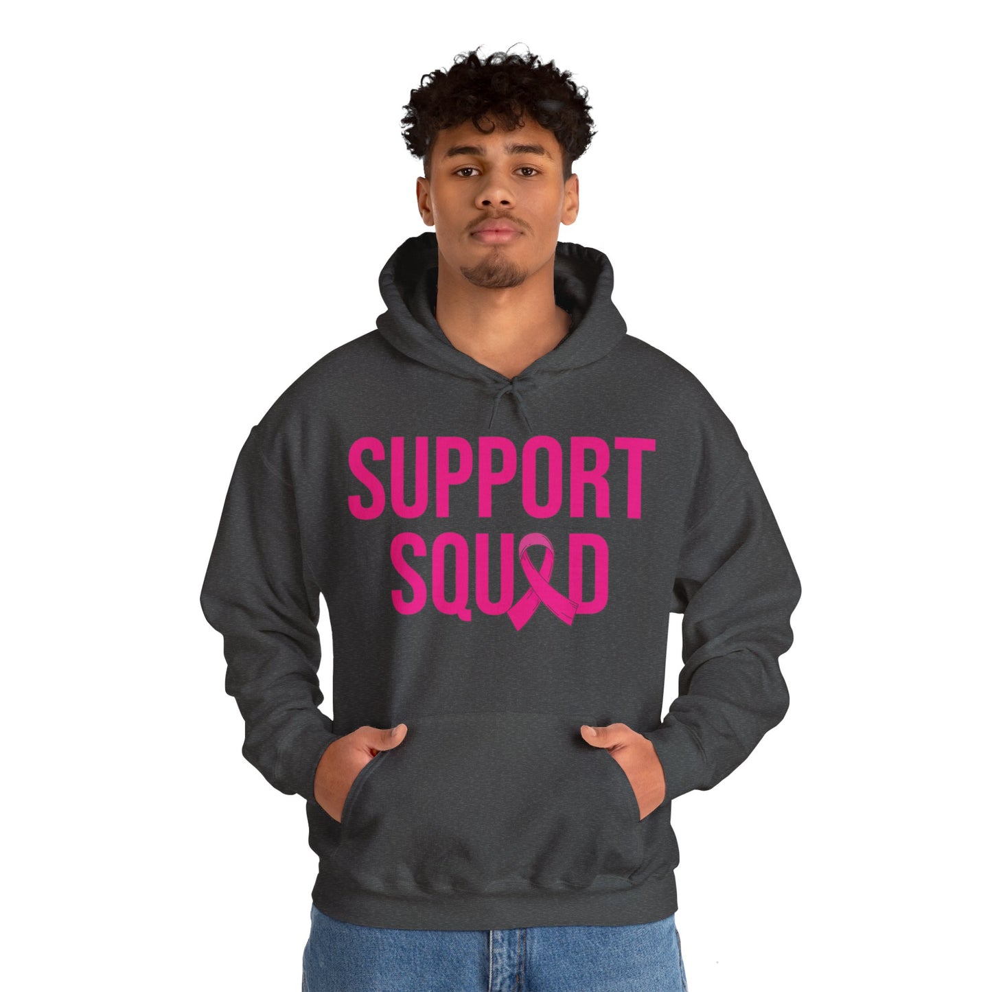 Support Squad Breast Cancer Warrior Awareness October Pink Hoodie