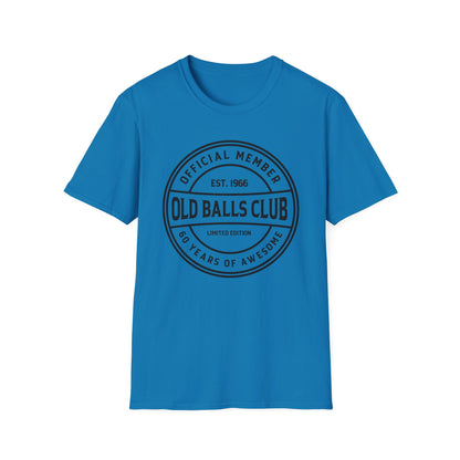 Mens Old Balls Club 60 Years Awesome Sixty 60th Birthday Farthers Day T-Shirt