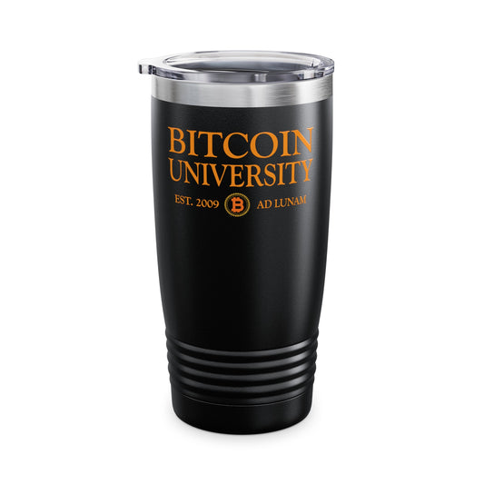 Bitcoin University To The Moon, Funny Vintage Distressed BTC Tumbler For Men Women Tumbler