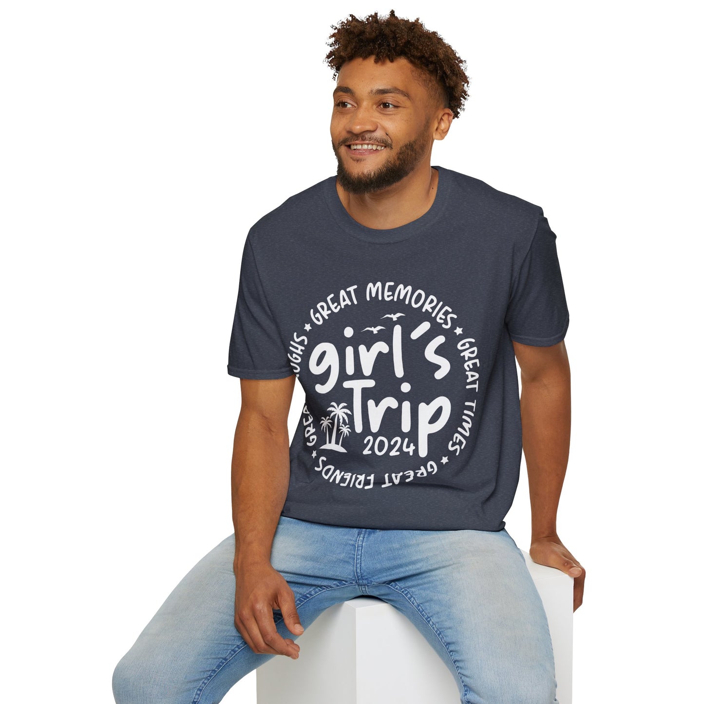 Girl's Trip 2024 Memories Friends Trip Matching Vacation T-Shirt For Men Women T-Shirt