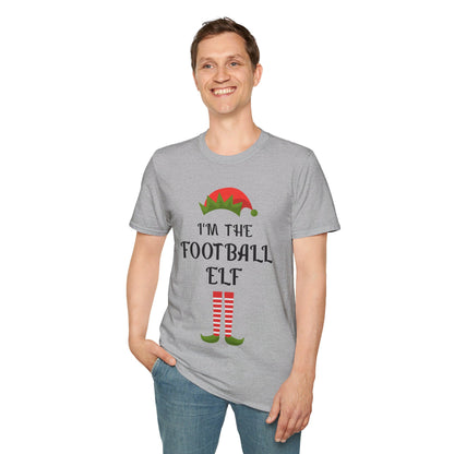 Funny I Am The Football Elf Matching Family Christmas Gift Sport T-Shirt