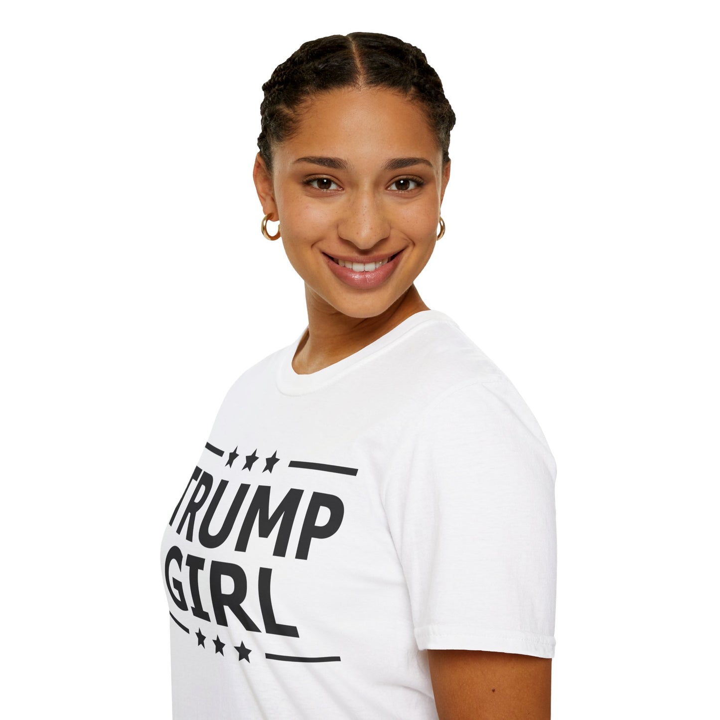 Cute Trump Girl Republican US Flag 2024 Vintage Vote T-Shirt