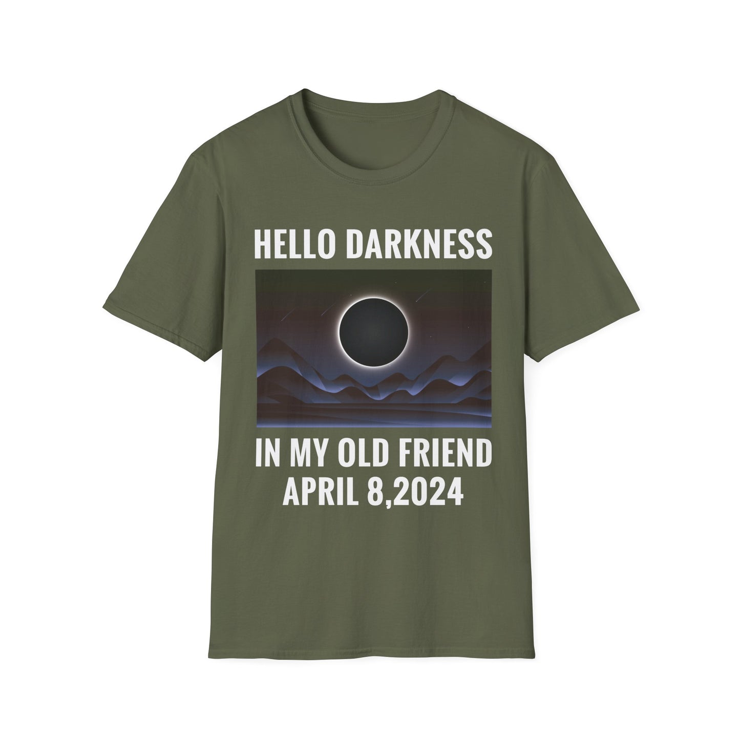 Funny Hello Darkness My Old Friend Solar Eclipse April 08, 2024 T-Shirt For Men Women T-Shirt