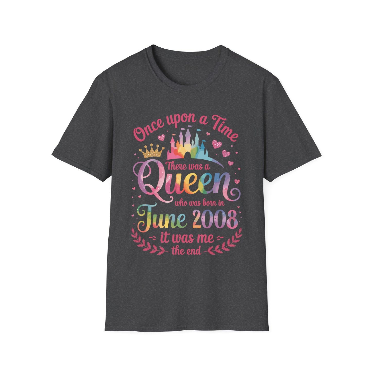Funny 18 Years Old Birthday Girl 18 Birthday Queen June 2008 T-Shirt For Women