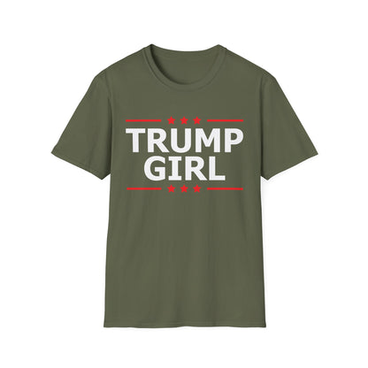 Cute Trump Girl Republican US Flag 2024 Vintage Vote T-Shirt