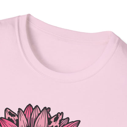 Sunflower Pink Breast Cancer Awareness Women Warrior T-Shirt For Men Women