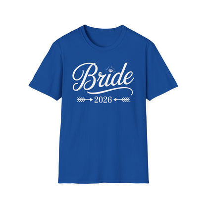 Bride Est 2026 Married Wedding Bridal Party Bachelorette T-Shirt For Women