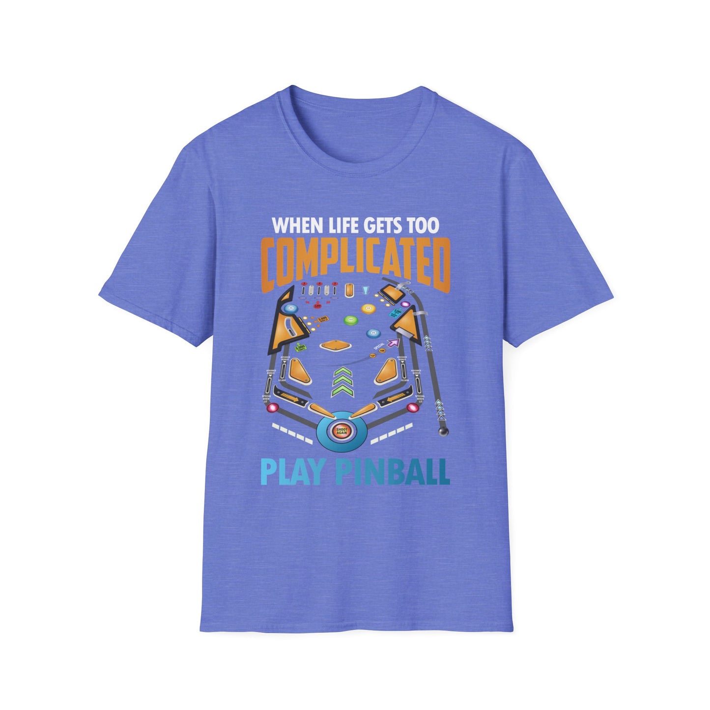 Pinball Funny T-shirt When Life Gets Too Complicated Pinball Lover Premium T-shirt