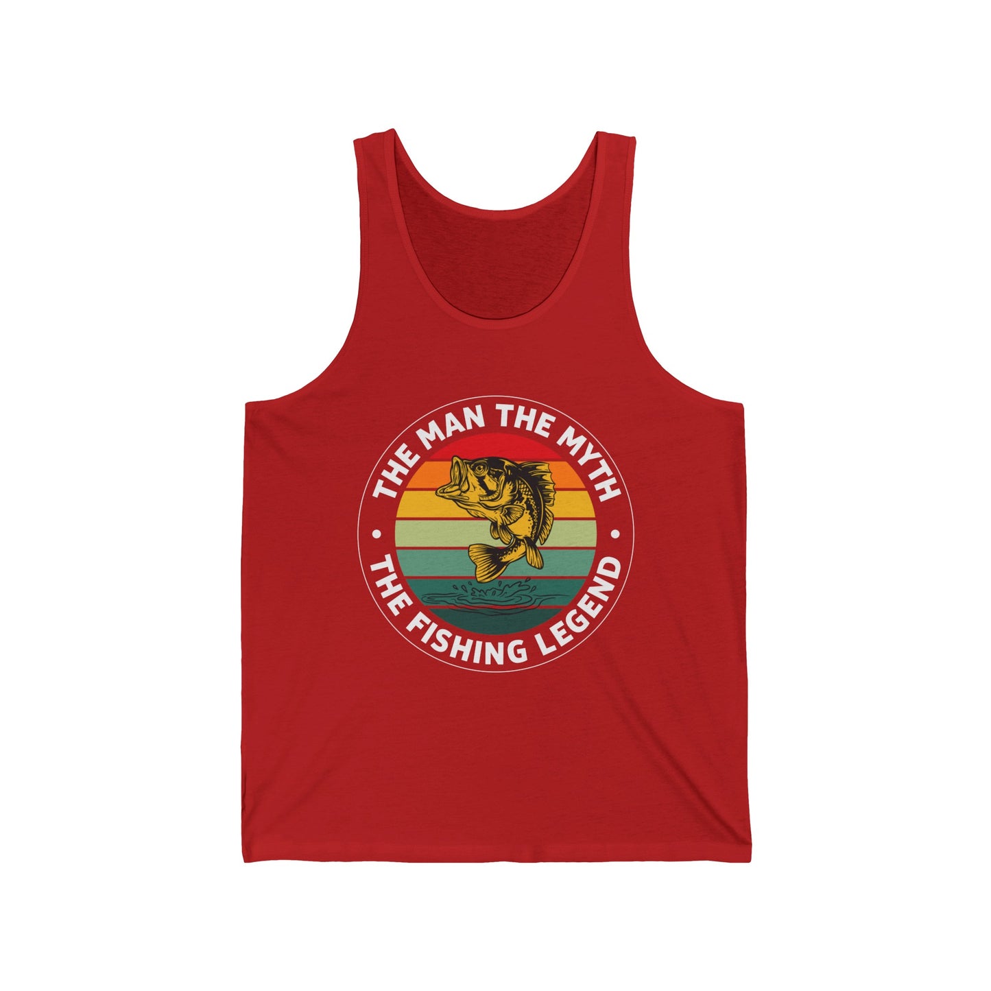 Mens Dad Man The Myth The Fishing Legend Fisherman Vintage Bass Fishing Tank Tops For Men Women